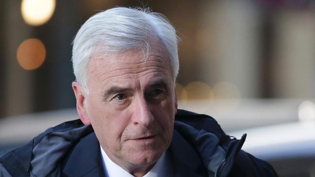 Britain’s Opposition Chancellor of the Exchequer John McDonnell arrives at Labour Party headquarters in central London on June 9, 2017. Picture: AFP / Daniel Leal-Olivas.