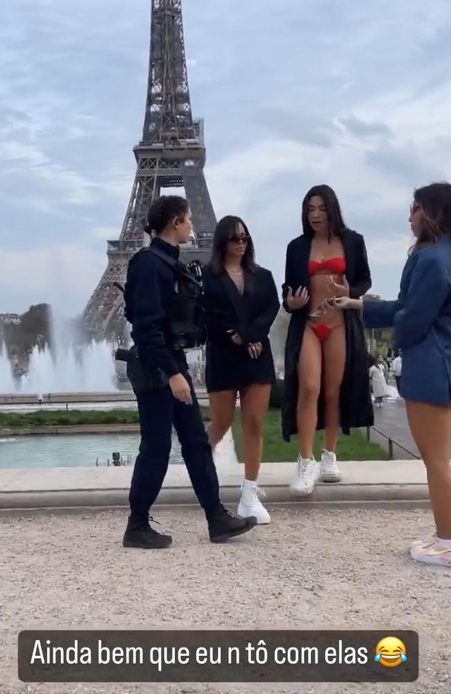 Police stepped in to get the influencers to cover up. Picture: CEN