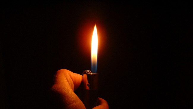 Generic image of a lighter being lit. Picture: Supplied.