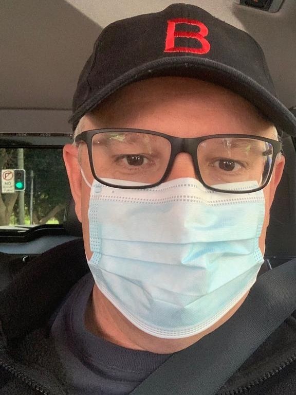 Prime Minister Scott Morrison posted an image of himself on social media wearing a mask. Picture: Instagram