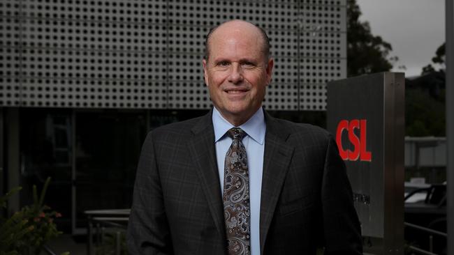 CSL is believed to be in talks to buy Vifor Pharma. The company’s CEO Paul Perreault is pictured outside its Parkville head office. Picture: Stuart McEvoy.