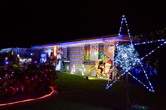 Christmas lights in Michener St in West Mackay. Picture: Rae Wilson