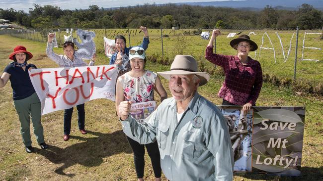 VICTORY: Celebrating the Toowoomba Regional Council's refusal of the DHA development at Mount Lofty are (from left) Janet Meibusch, Pascale Egan, Joanna Noonan, Jill Meibusch, Shaen Egan and Penny Claringbull.