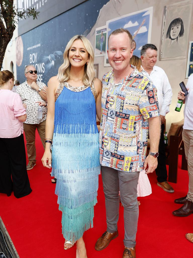 Kendall Gilding and Timothy Morgan at the Netflix world premiere of Boy Swallows Universe at New Farm Cinemas. Picture: Josh Woning