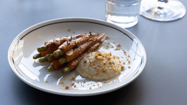 Roasted baby carrots. Picture: David Kelly