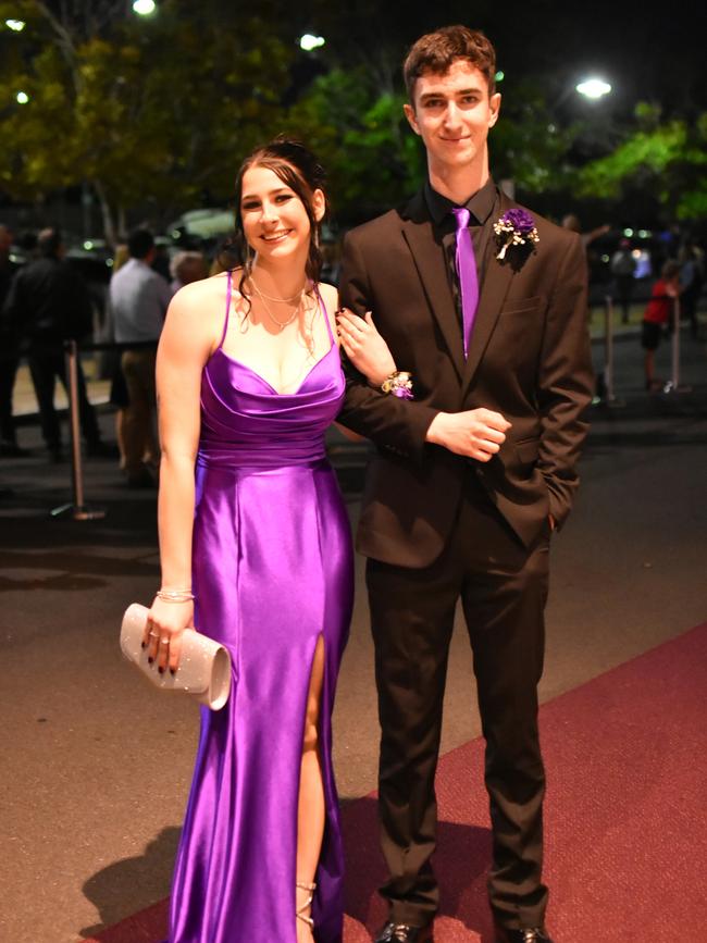 St Mary’s College student Georgia Mitchell with partner Jordan Heggie.