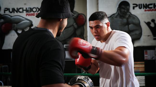 Willis Meehan during a training session at All Sorts Gym in Alexandria. Picture: Toby Zerna