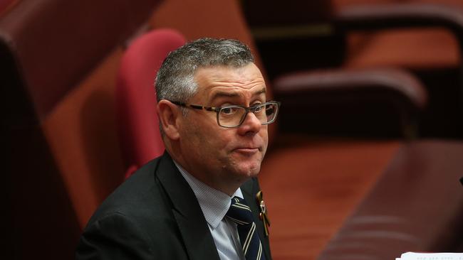 Senator Murray Watt in the Senate Chamber at Parliament House in Canberra. Picture Kym Smith