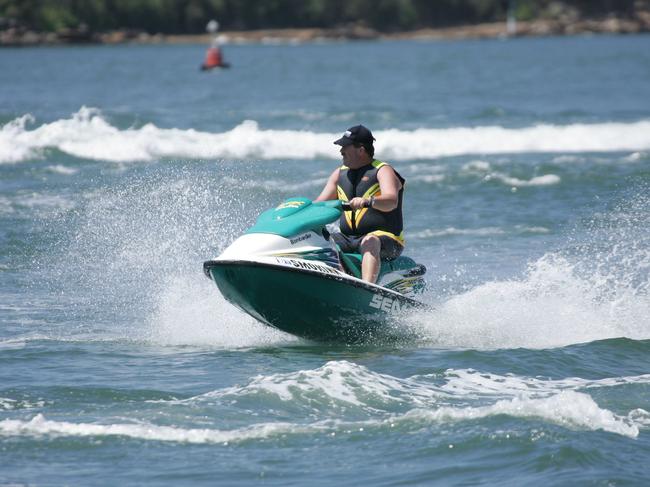 Residents have launched a petition to have jet skis banned at Ettalong. (File image: there is no suggestion this rider is doing anything wrong)