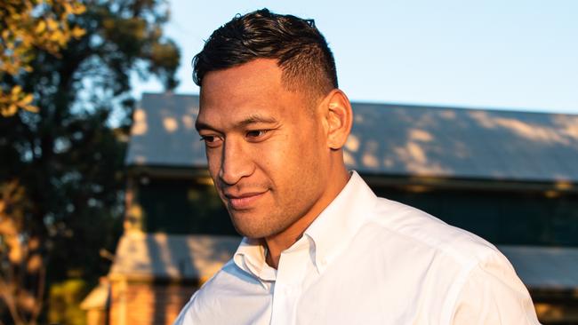 Sacked Rugby Australia player Israel Folau says he’s seeking a fair go. Picture: Flavio Brancaleone