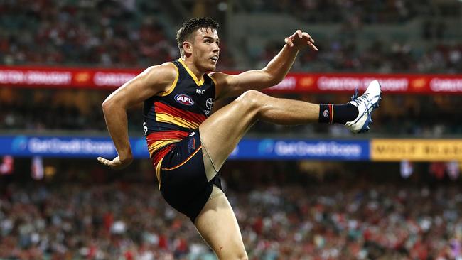 Paul Seedsman launches his massive torpedo after the siren. Pic: Getty Images