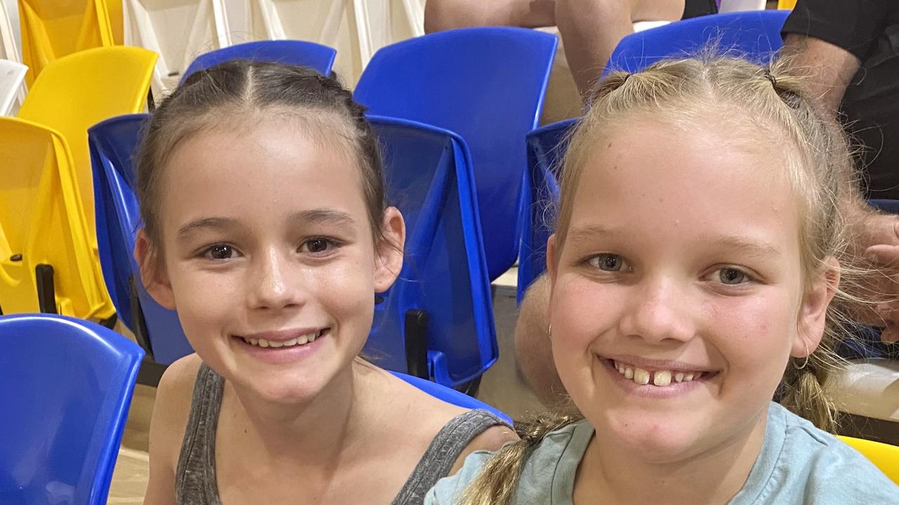 Ellie, 11 and Indy King, 9 attend the Sunshine Coast Lightning school holiday clinic.