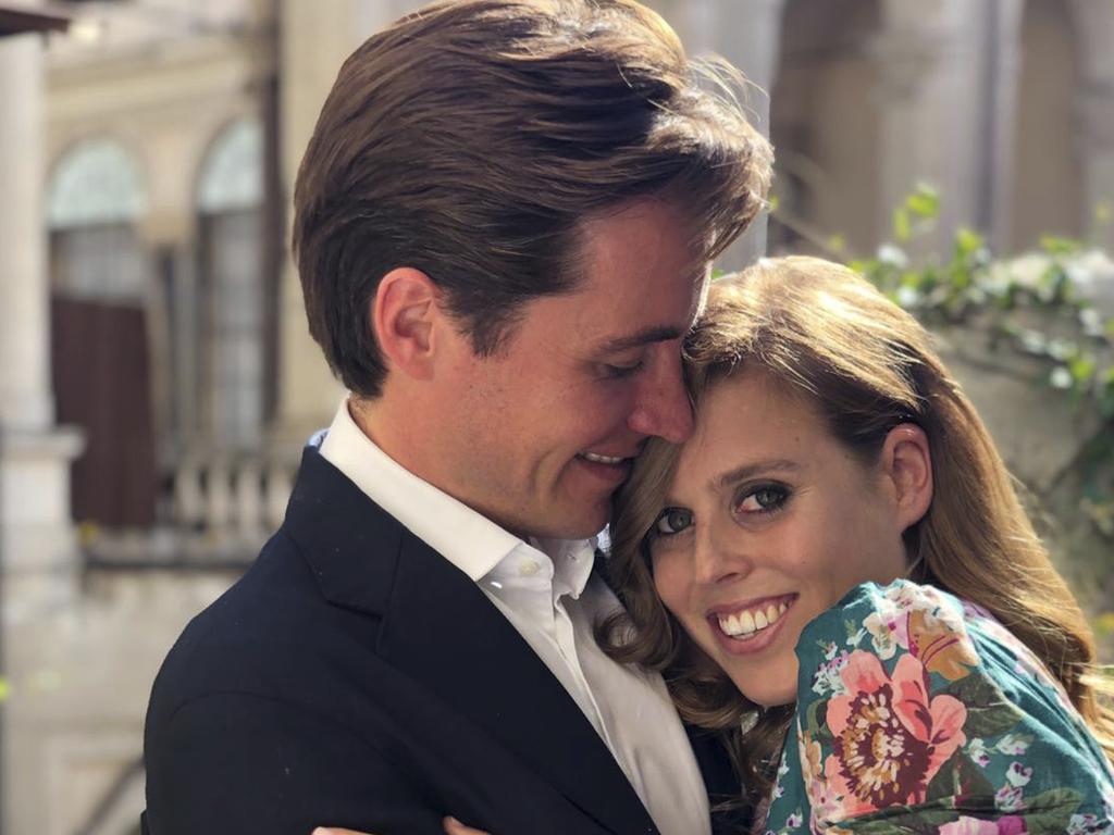 Beatrice and Edoardo Mapelli Mozzi will wed next year. Picture: Princess Eugenie/Buckingham Palace via AP