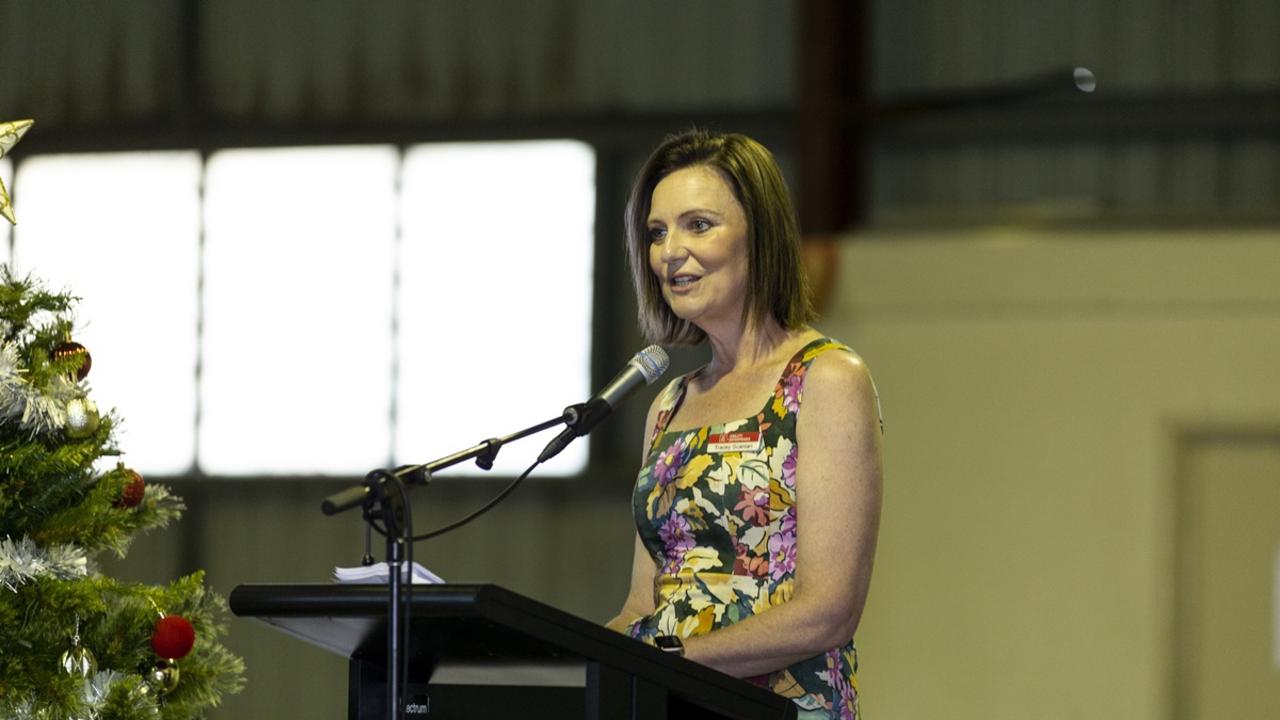 Ability Enterprises CEO Tracey Scanlan speaks at an event celebrating 10 years of helping vulnerable people in the Toowoomba community find employment. Photo: Tamara Silvester.