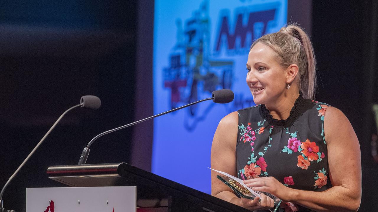 Jackie Gallagher received the Coach of the Year (Pat O'Shea Memorial Trophy) at the Sports Darling Downs Sports Stars of the Year dinner.