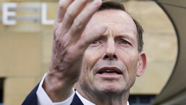 Former Australian prime minister Tony Abbott salutes the rise of the new right. Picture: AAP
