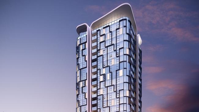 An artist’s impression of Loftex’s Embassy Tower on Sydney’s lower north shore.