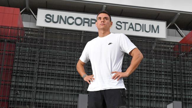 Tim Tszyu is hoping to fight for his first world title on Queensland soil at Suncorp Stadium. Picture: John Gass