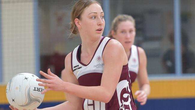 Ash Unie, in action here for Queensland, has earned a full-time contract with the Firebirds.