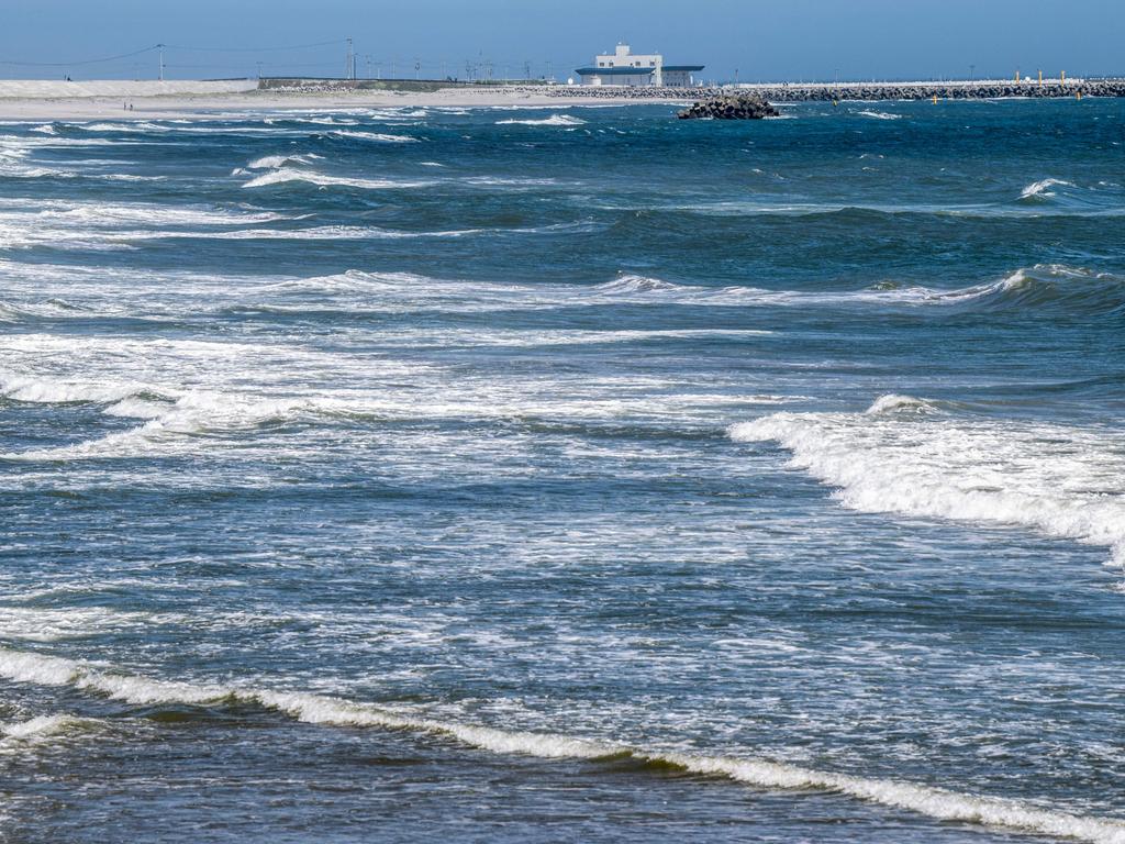 A shoreline is pictured from Futaba-machi, Fukushima Prefecture, around 5 km away from the Fukushima-Daiichi nuclear plant. (Photo by Philip FONG / AFP)