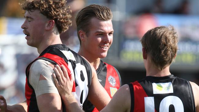 Newtown &amp; Chilwell’s Lachlan Bond (centre) is one of the main targets for the club. Picture: Mark Wilson