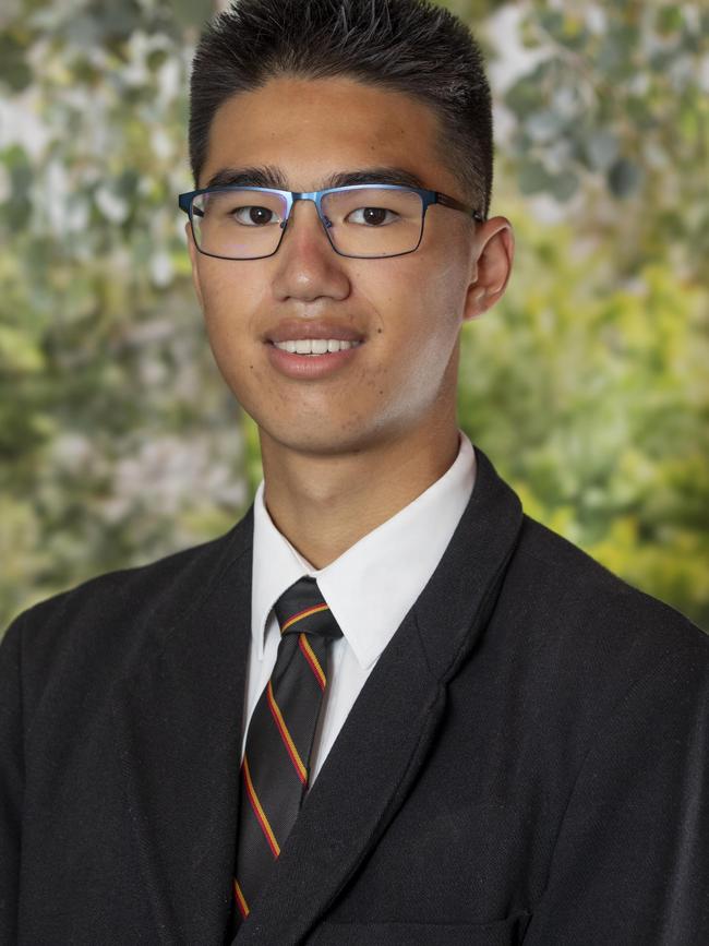 Charles Kuang obtained a perfect ATAR score of 99.95, and is Yarra Valley Grammar's dux for 2022. Picture: Supplied.