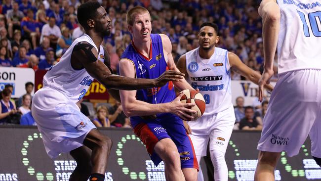 Brock Motum with the Adelaide 36ers. Picture Dylan Coker