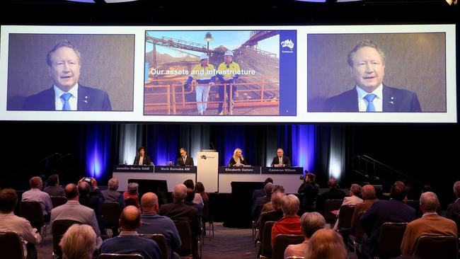 Fortescue Metals Group CEO Elizabeth Gaines at the company’s AGM in Perth. Picture: Colin Murty