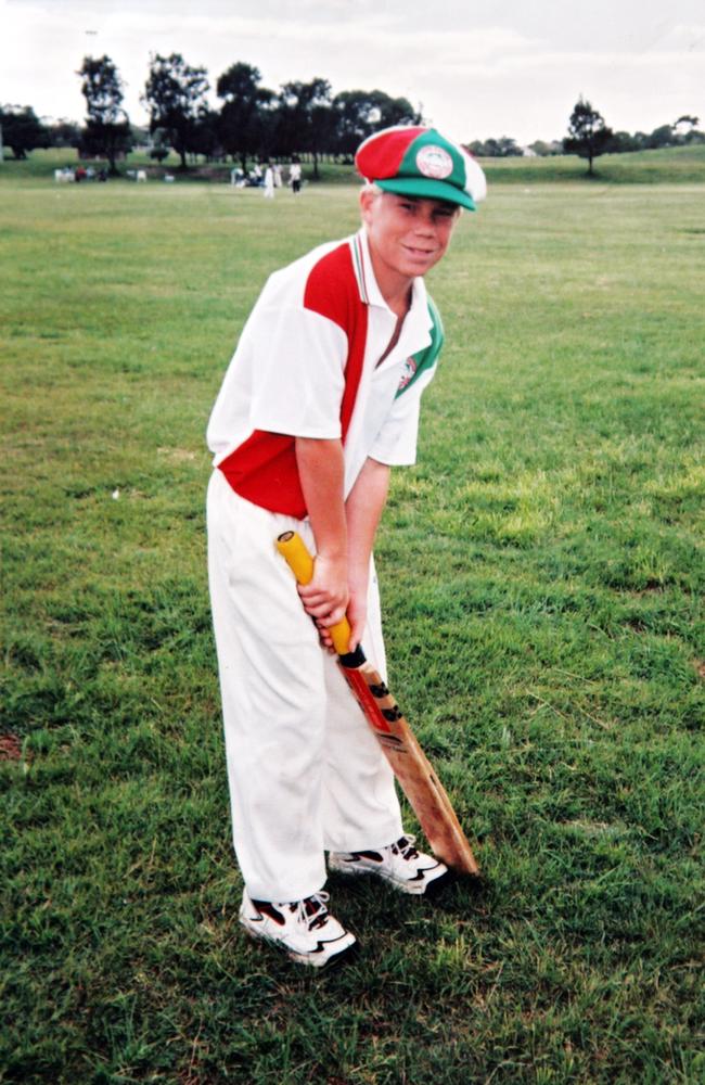 David Warner starting out as a cricketer.