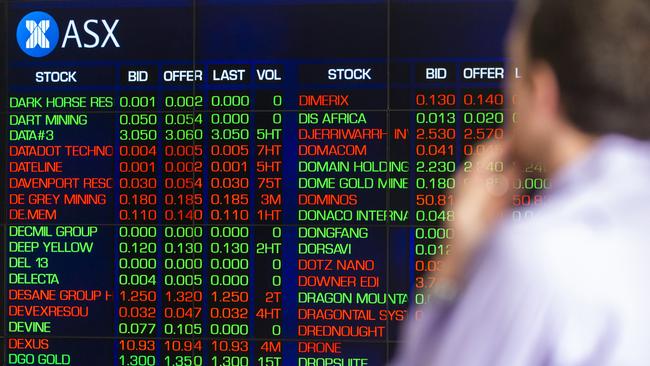 The Australian sharemarket is tipped for a positive start to the week. Picture: Getty Images