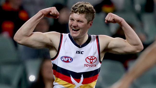 Harry Schoenberg has had a promising start at the Crows. Picture: James Elsby/AFL Photos via Getty Images