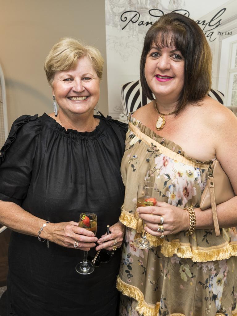 Mary Walls (left) and Carmel Smith at International Women's Day lunch hosted by Zonta Club of Toowoomba at Picnic Point, Friday, March 5, 2021. Picture: Kevin Farmer