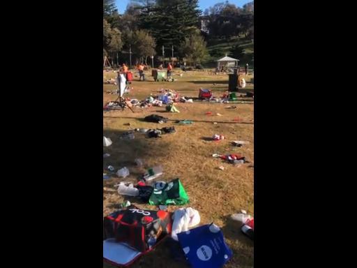 Popular eastern suburbs beach trashed by partygoers on Christmas eve