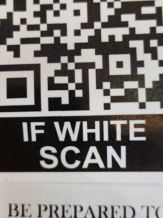 A QR code directed people to the National Socialist Network website.