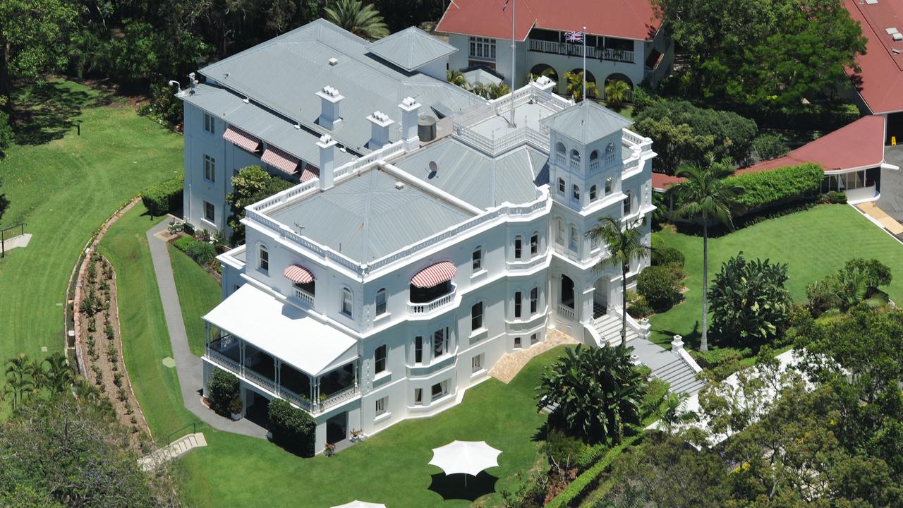 Aerial view of Queensland's Government House in Brisbane