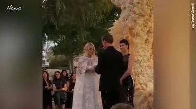 Kaley cuoco hotsell first wedding dress