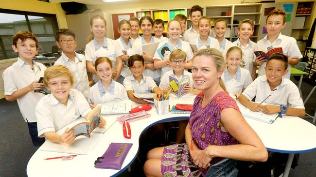 Year 6 students who performed very well in Naplan at St Kevins last year, propelling the school to the top of the My Schools 2018 list. Picture Mike Batterham