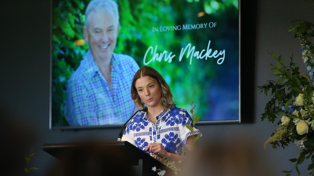 Chris's daughter Joanna spoke at the memorial service to her father. Picture: Alan Barber