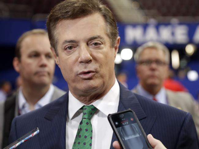 Paul Manafort (pictured) signed a secret contract with Putin ally and aluminium magnate, Oleg Deripaska. Picture: AP Photo/Matt Rourke, File