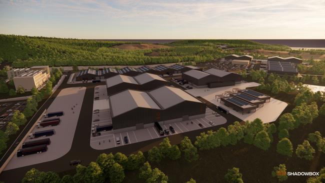 Renders for the new film studio at Yatala in the city's north. Picture: supplied