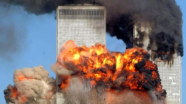 New York’s twin towers were destroyed in the September 11 terror attacks. Picture: Getty Images