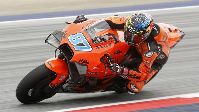 Gardner’s rookie MotoGP season has been one to forget. (Photo by ERWIN SCHERIAU / APA / AFP) / Austria OUT