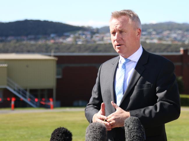 Premier Jeremy Rockliff speaks to the media at Regatta Point in Hobart on Wednesday, September 14, 2022.