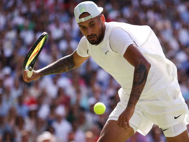 Nick Kyrgios was followed by the Netflix cameras during his Wimbledon campaign. Picture: AFP