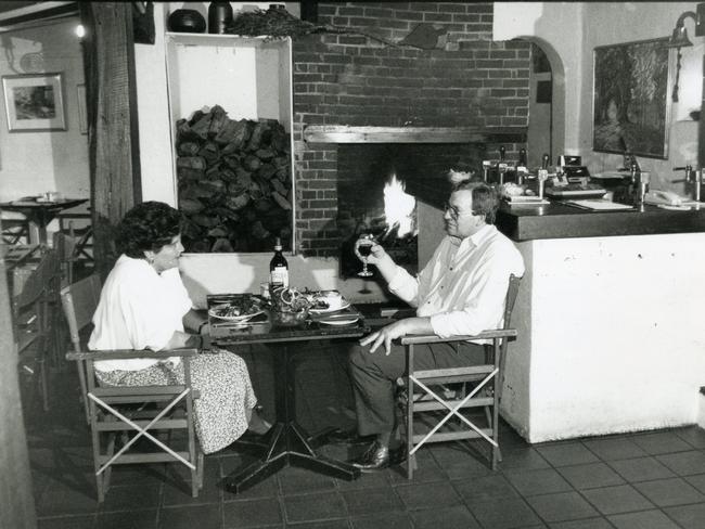 Former Barn proprietor Brian Tierney in 1992 with front of house manager Ann Lavis Photo: Neon Martin