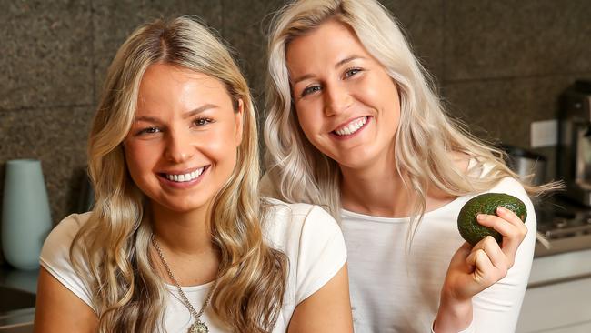 Sarah Brown and Alice Williams are into healthy eating after living on a diet of meals like steak and wedges Picture: Tim Carrafa