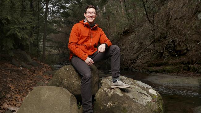 UTAS PHD candidate Yorick Lambreghts who was involved with research into Tasmanian frogs. Picture: Nikki Davis-Jones