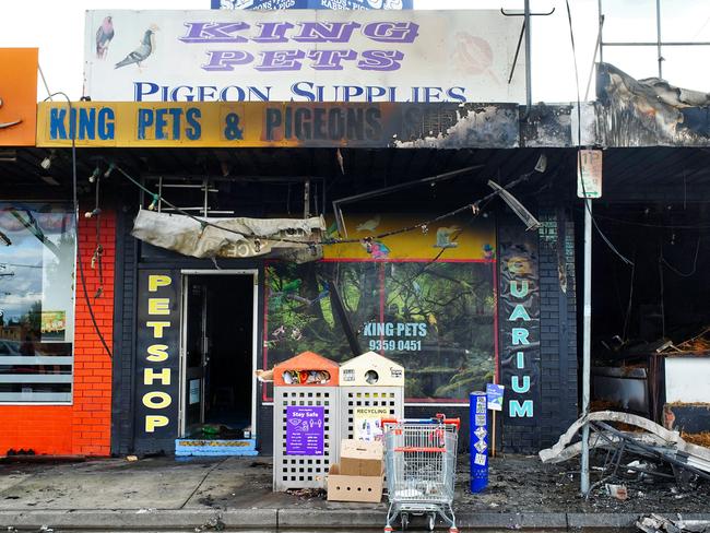 MELBOURNE AUSTRALIA - NewsWire Photos MAY 7, 2025: Animals are believed to be dead after firebombing, resulting in the neighbourning pet store catching fire.Picture: NewsWire / Luis Enrique Ascui