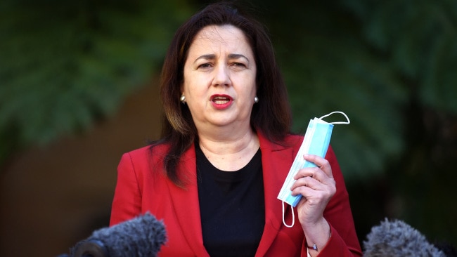 Premier Annastacia Palaszczuk has announced a plan to see Queensland's borders reopening and families reunited by Christmas.  Picture: NCA NewsWire / Dan Peled