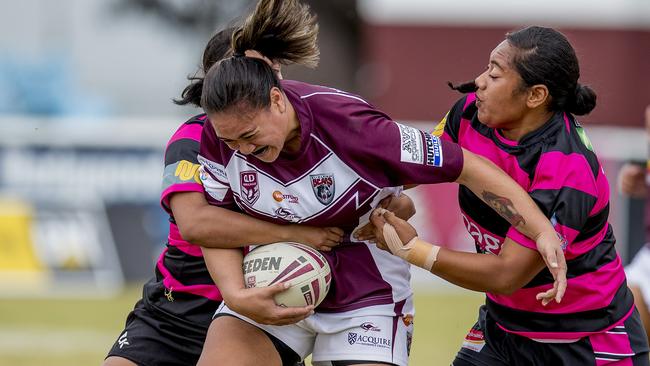 Jasmin Kemp in action for Burleigh against West Brisbane. Picture: Jerad Williams